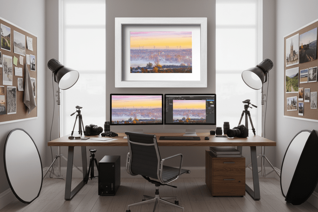 First Light over the Spires in photography studio
