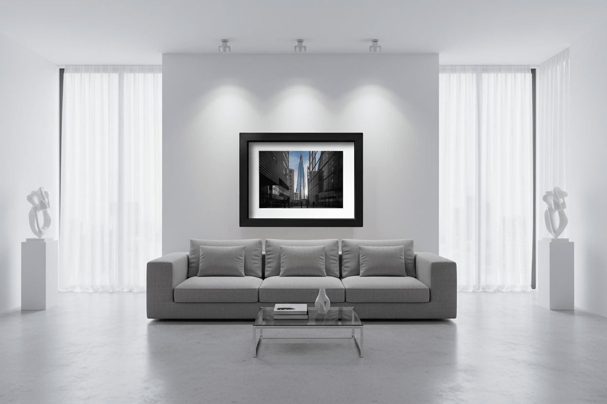 The Glass Obelisk in gallery-style room