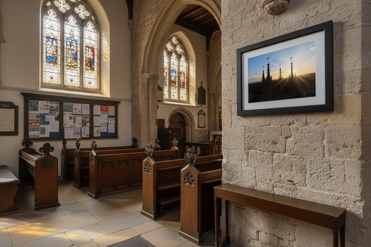 Vespers in Gold in church vestibule