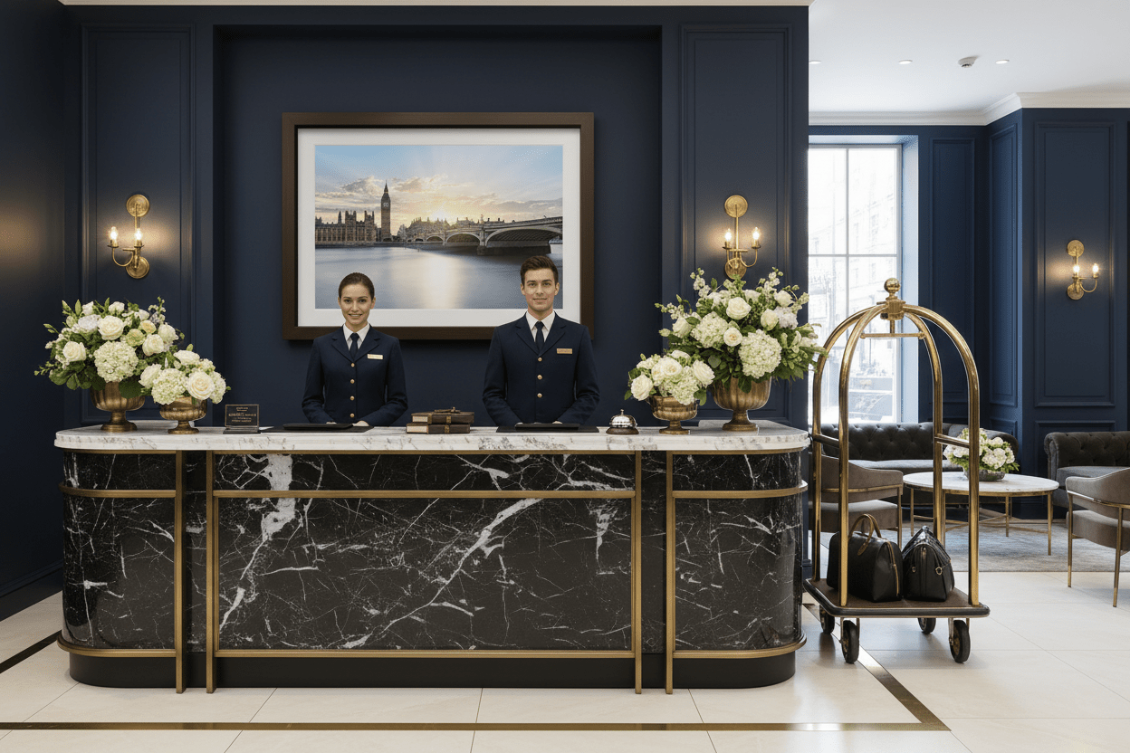 Westminster in Gold in hotel reception